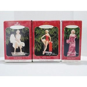 Hallmark Keepsake Ornaments Collector's Series Set of 3 Marilyn Monroe